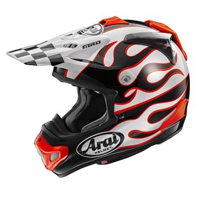 HELMET MX-V EVO FLAME WHITE X-LARGE 61-62
